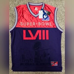 Rare NWT Super Bowl LVIII Red and Purple Jersey